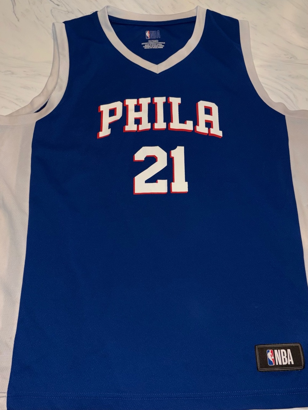 Joel Embiid NBA Jersey tank top v neck xl 76ers